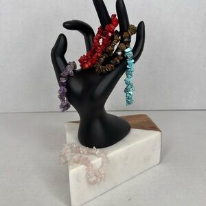 Multicolor Gemstone Stretch Bracelets Set lot C6